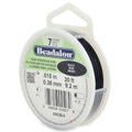 Beadalon 7-Strand Stainless Steel Beading Wire, .015 in / 0.38 mm - Black | Nylon-Coated, Polished Finish, Tarnish-Resistant, 30 ft DIY Jewelry Making, & Everyday Bead Stringing Projects, Made in USA - color: Black, style: .015 in / 0.38 mm , 30 ft / 9.2