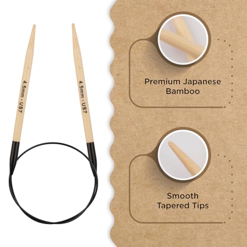 Knitter’s Pride Bamboo Luxe Fixed Circular Needle 24""(60cm) - US 7(4.5mm) - size: 4.50mm