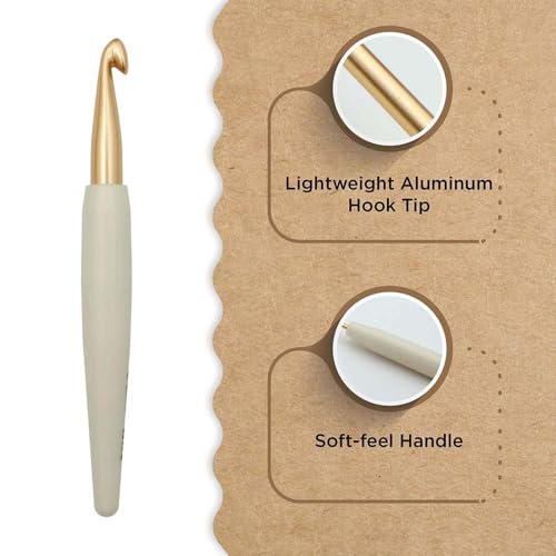 Knitter’s Pride Pearl Single-Ended Aluminum Crochet Hook - 9.00mm - size: 9.00 mm