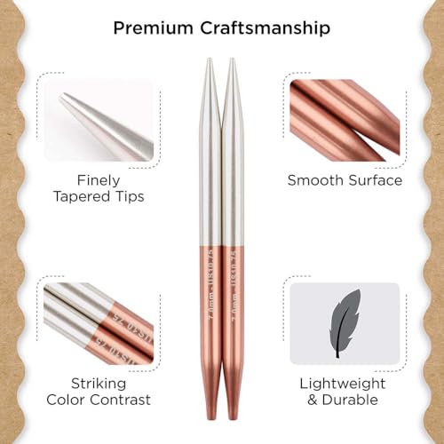 Knitter’s Pride Rosemist Interchangeable Needle 4""(10cm) -US 10.75(7mm) - size: 7.00mm