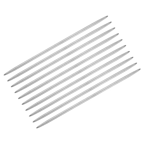 uxcell 10Pcs Knitting Needle 3.5mm Diameter 5.9 Inches Length Stainless Steel Double Pointed Sweater Stitching Needles for Handmade Projects DIY Knitting - size: 3.5mm
