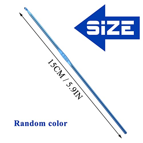 Iuuidu 2.5mm Aluminum Crochet Hook, Crochet Needles for Arthritic Hands | Smooth Knitting Needles for Yarn Craft, Great Handmade DIY Present for Friends, Random Color - color: Aluminum Crochet Hook, size: 2.5mm