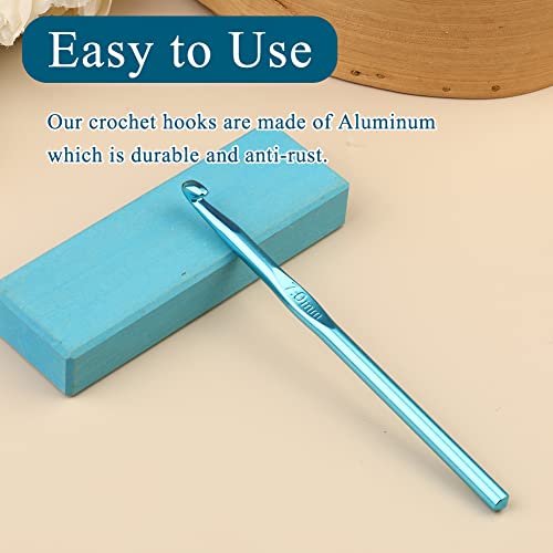 Iuuidu 7mm Aluminum Crochet Hook, Smooth Crochet Needles Random Color | Knitting Needles for Yarn Craft, Ergonomic for Comfortable Crocheting Handmade DIY - color: Aluminum Crochet Hook, size: 7.0mm
