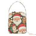Tatenale Crochet Bag Yarn Bag Knitting Project Bag with Pockets and Handle Portable Yarn Storage Organizer Tangle Free 8.3x11 InchGreen Christmas Santa Claus and Cookies16 - color: Green Christmas Santa Claus and Cookies16
