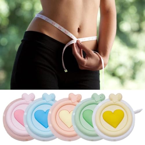 Macaron Mini Measuring Tape Retractable Cute Cartoon Measuring Tape for Body Flexible Tape Measure for Tailor Sewing Craft Cutting Ruler Tools Height Waist Weight Loss Measure Tape (Orange)