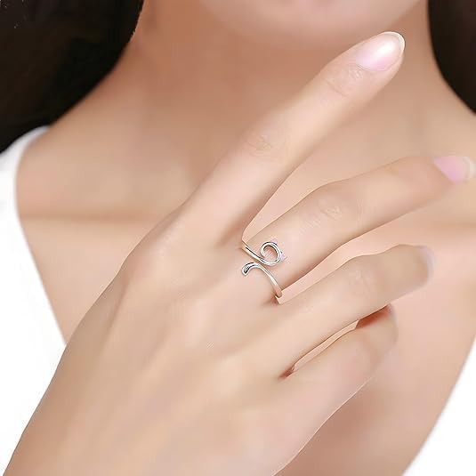 2Pcs Adjustable Open Joint Crochet Ring/Fashion women Finger Rings - color: Silver2