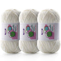 3 Skeins Soft Fluffy Velvet Yarn, Chenille Chunky Yarn for Hand Knitting and Crocheting DIY Craft, Amigurumi Crochet Yarn（3×196.8yds, 3×3.5oz） (Cream White) - color: Cream White