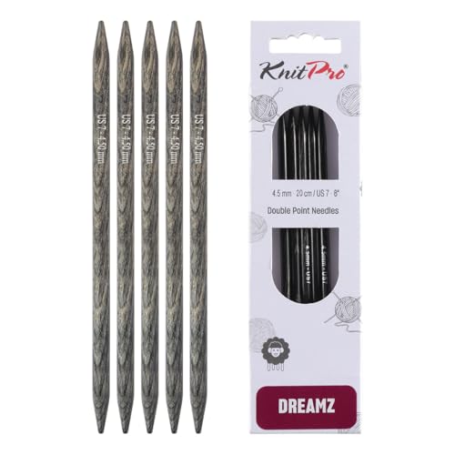 KnitPro Dreamz Double Pointed Needles 8" (20cm) | US Size 7 (4.5mm) - size: US 7 (4.50mm)