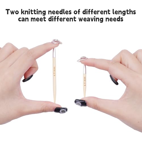BsHooker Circular Knitting Needles Set with Case,10 Pairs Interchangeable Bamboo Knitting Needles with 5 Flexible Cables 3mm-6.5mm,Short Circular Needles 38Pcs