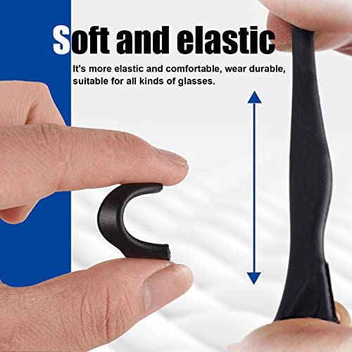 SMARTTOP Eyeglass Ear Grips -20 Pairs eye glasses ear grippers Anti-slip Holder, Silicone Ear Hook, glasses ear grip Sleeve Retainer for Sports Glasses, Sunglasses Reading glass - color: Us-s-22a-blck