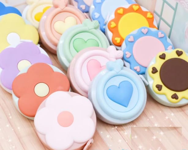 Pink Flower Soft Tape Measure 60-Inch 1.5 Meter Retractable Cartoon Measuring Tape Cute Ruler for Sewing Craft Cloth Body Measurements, Sewing Tape Measures, Tape Measures and Rulers (3H056)