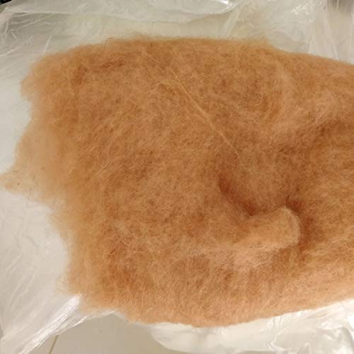 iMongol Super Clean Fine Camel Wool Fiber Filler Cloud for Stuffing, Needle Felting, Spinning,Blending and Dryer Balls, Carded,Un-Dyed,Natural Brown, 19 Micron (8oz) - size: 8oz