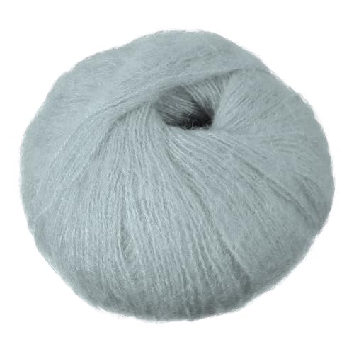 PATIKIL Mohair Yarn, Soft Yarn Faux Mohair Fuzzy Fur Fine Fluffy Yarns Thin for Crocheting Knitting Sweater Scarf Hat Crafts Blanket Rug, Light Gray - color: Light Gray