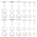 TOAOB 36 Set Doll Joints Assorted Size White Plastic Animal Joints Bear Making Accessories for Doll Making Limbs and Head Joints