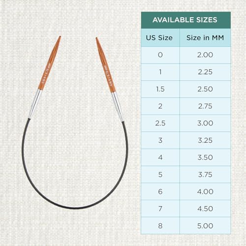 KnitPro Dreamz Fixed Circular Needles 10" (25cm) | US Size 5 (3.75mm) - color: Orange Lily, size: US 5 (3.75mm)