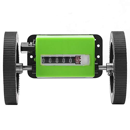 Rolling Meter Counter Digital Rolling Wheel 6 Digit Digital Length Counter for Measuring Textiles, Prints, Faux Leather, with Counter Range: 0-99999.9 Metres