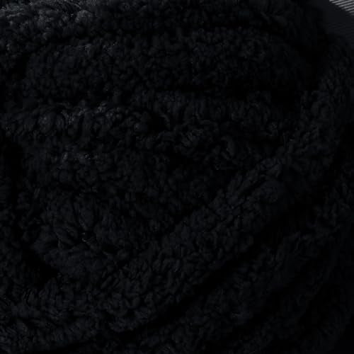 MABOZOO 8 Pack Super Bulky Chunky Chenille Yarn for Hand Knitting,Big Yarn for Chunky Blanket,Large Thick Arm Knitting Yarn,Fluffy Soft Plush Jumbo Yarn Crocheting,Black - color: Black