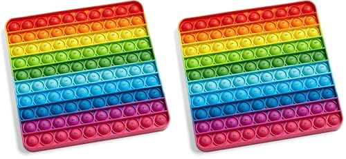 hand2mind Hundred Board Sensory Bubble Popper,Pop Fidget Toys for Kids,Multiplication Board,Math Manipulatives Kindergarten,Fine Motor Toys,Fidgets for Classroom,Calm Down Corner Supplies,(Pack of 2) - size: One Size (Pack of 2)