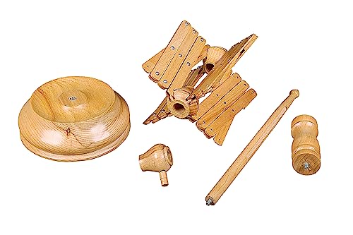 Handcrafted Jumbo Rosewood Yarn Winder & Swift Set – Large Capacity Wooden Ball Winder for Knitting & Crocheting, Heavy Duty Tabletop Yarn Swift and Ball Winder - color: Beechwood Swift