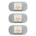 Susan’s Family Soft Cotton Yarn, 3 x 100g, 5 Ply - Steeple Gray | 60% Cotton 40% Acrylic - Soft & Durable- 438 Yards for Knitting & Crocheting - Baby Blankets, Amigurumi, Sweaters & More - color: 35#Steeple Gray