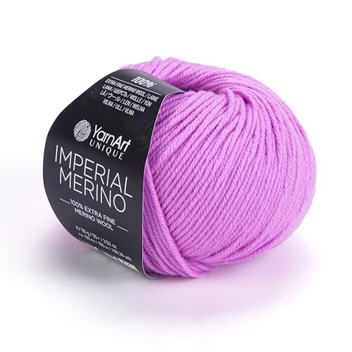 YarnArt Unique Imperial Merino Yarn - 100% Extra Fine Merino Wool, Luxurious Soft Yarn for Knitting, Crocheting, Baby Clothes, Scarves, Sweaters, 1.76 oz/50g, 109 yds (3323) - color: 3323