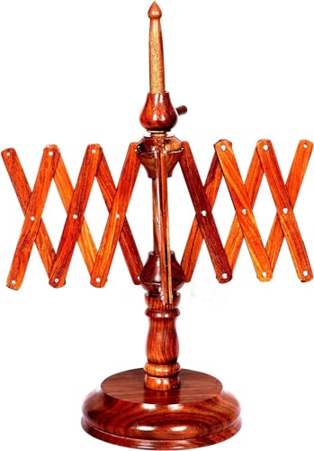 DnU Avenue Rosewood Yarn Winder and Swift Combo | Portable Wooden Yarn Ball Winder for Knitting and Crocheting | Large Capacity, Easy to Set Up, Stable - color: Yarn Winder & Swift