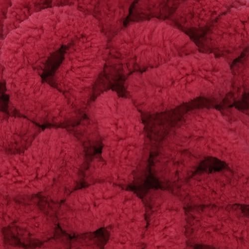 JubileeYarn Fun Finger Loops Yarn - Jumbo Polyester - 100g/Skein - Sangre - 6 Skeins - color: 042 Sangre