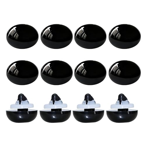 BESTCYC 60pcs 20*26mm Black Safety Noses and Washers for Amigurumi,Oval Craft Nose Stuffed Animal Safety Eyes Nose for Crocheting Plush Animals Amigurumi Handmade Lovers Doll Makers DIY Making Supplie - size: 20*25mm
