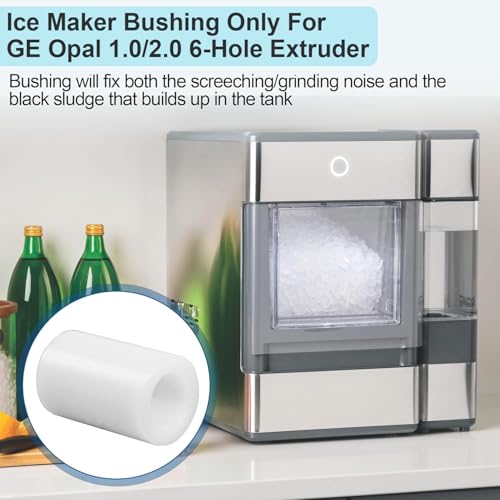 Ice Maker Auger Bushing Compatible with Opal Nugget Ice Maker 1.0 & 2.0 (6-Hole Extruder), Food-Grade Acetal Replacement Bushing to Fix Screeching Grinding Noise & Black Residue in Tank