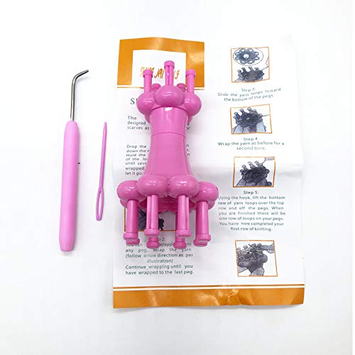 WAYION DIY Weaving Tool Hook Crochet Flower Arranger Spool Loom Knitter Knitting Rope Hook Knitting Tool