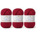 3 Pack Fluffy Chenille Yarn for Crocheting，Baby Yarn for Crocheting Soft，150g/5.28oz Velvet Amigurumi Yarn ，Fingering Weight Yarns for Crocheting Baby Blankets、DIY Craft.(3 Burgundy) - color: 3 Burgundy