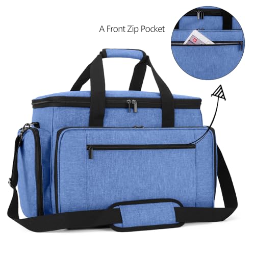 LUXJA Sewing Machine Case with Removable Padding Pad, Blue | Travel Case for Most Standard Sewing Machines & Accessories, Bag Only - color: Blue, style: Sewing Machine Bag