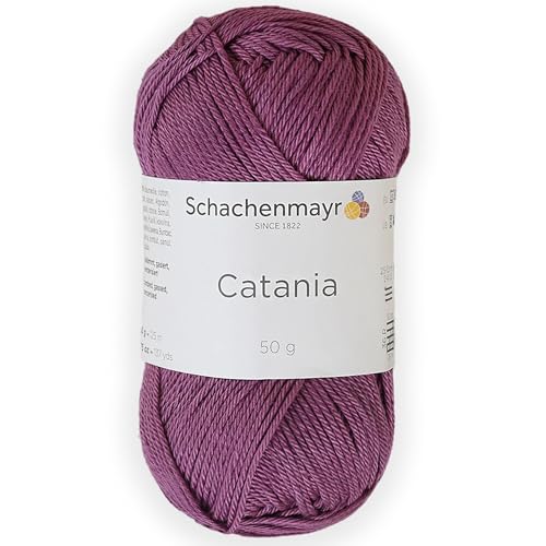 1 Skein/Pack Schachenmayr (SMC) Catania Originals Yarn, Each Ball 1.76 Oz (50gr) / 136 Yards (125 m), 100% Mercerized Cotton for Knitting and Crochet Yarn, Sport Weight, 240 - Hyacinth - color: 240 - Hyacinth