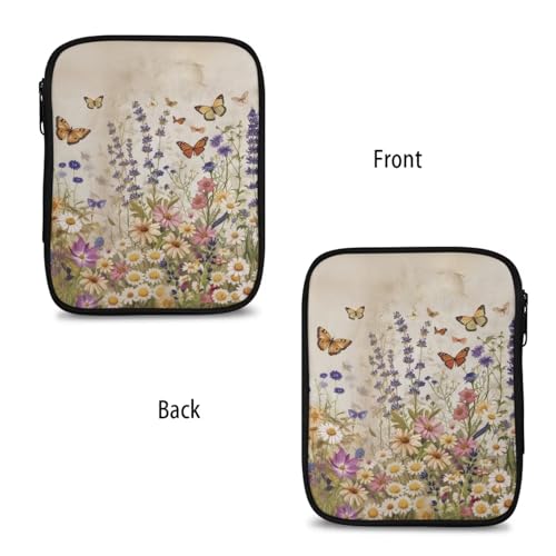 Butterfly Crochet Hook Case Portable Floral Knitting Needle Case without Hooks and Accessories Empty for Airports and Parks - color: Butterfly Floral3