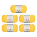Susan's Family Combed Cotton 4 ply Yarn 5x50g-5Packs-09#Aspen Gold | 5skein pack balance 60cotton40acrylic blend Fingering Yarn Soft breathable durable crochet and knit baby blanket cardigan toy - color: 09#Aspen Gold