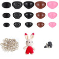 150PCS Safety Nos for Stuffed Animal,Black Brown Pink Crochet Safety Nos | with Washers, Plastic, Large Safetys Nos for Crocheted Dolls, Bears Dogs, Plush Toys, Craft Dolls Puppets, 12-20mm