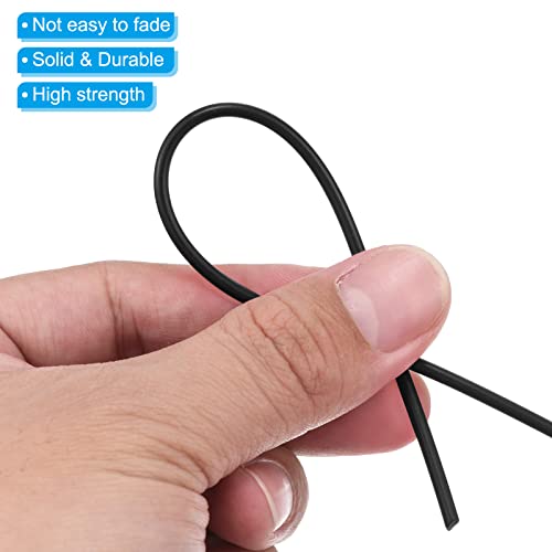 PATIKIL Wicker Repair Kit, 33ft(10m) 2.5mm Round Synthetic Rattan Material Plastic Wicker Woven Set for DIY Craft and Weaving Basket Making, Black - color: Black