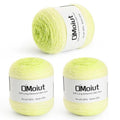 3 Pack Ombre Crochet Yarn Cake - Baby Blanket Yarn for Crocheting Soft - 20% Nylon 80% Acrylic Amigurumi Yarn - 570g/20.1oz Gradient Yarns for Crocheting &Crafts(3 Greenish Yellow) - color: 3 Greenish Yellow