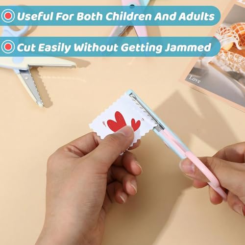 3-Pack Decorative Edge Scissors, Zigzag & Wavy for Scrapbooking | stainless steel blades,comfortable non-slip handles.Perfect for scrapbooking, classroom projects,DIY cards,and kids' crafts