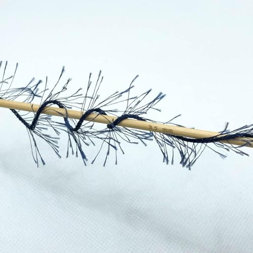 Premium Eyelash Fun Fur Yarn - Ultra Soft Fuzzy Faux Fur Novelty Thread for Knitting & Crochet | Chunky Multi Color Craft Supplies - 3.53 Oz (100g), 165 Yrds (150m) (1Skein, Night Blue) - color: Night Blue