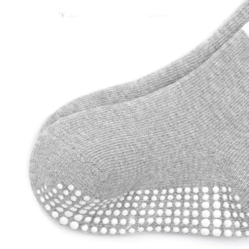 COUVER Baby Non Slip Grip Ankle Socks with Non Skid Soles for Infants Toddlers Kids Boys Girls - color: Boys Plain, size: 1-3T