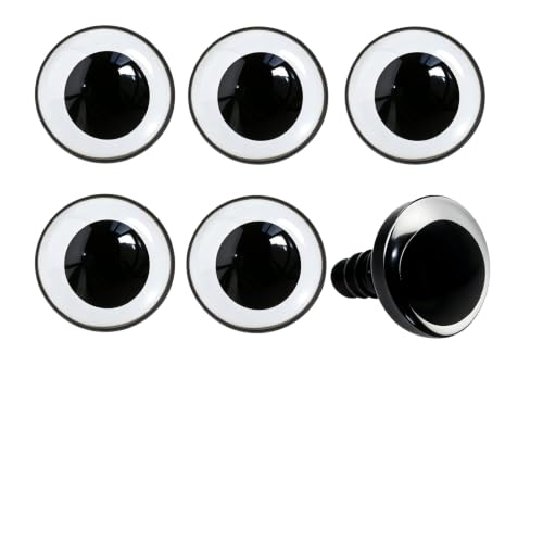 20Pcs 3D Clear Safety Eyes and Washers - Thalinfayi 30mm Round Pupils Safety Eyes Crochet Amigurumi Eyes for DIY Crochet Doll, Amigurumi, Crafts Supplies - color: Round Pupils Safety Eyes, size: 30mm(1.2inch)