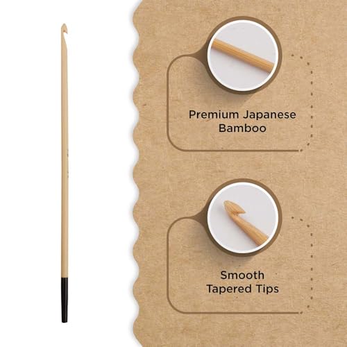 Knitter’s Pride Bamboo Luxe Afghan/Tunisian Crochet Hook - US E(3.5mm) - size: 3.50mm
