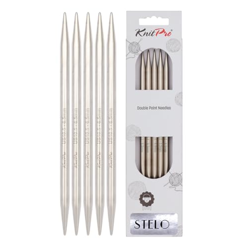 KnitPro Stelo Double-Pointed Needles 8" (20cm) | US Size 10.5 (6.5mm) - size: US Size 10.5 (6.5mm)