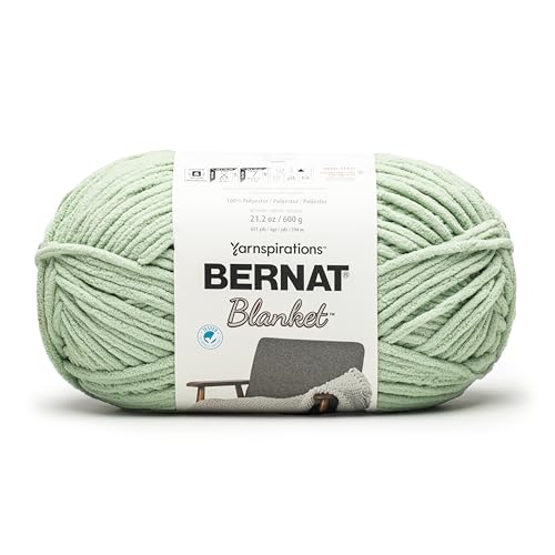 Bernat Blanket 600G - 1 Pack of 431 Yards/21.2 oz Spring Grass 100% Polyester Yarn - color: Spring Grass