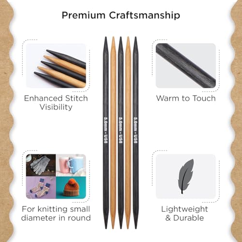 Knitter’s Pride Day & Nite Double-Point Needle 8""(20cm) - US 8(5mm) - size: 5.00mm