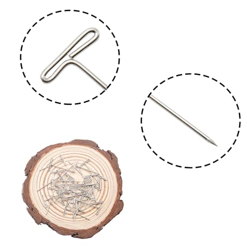 100 Pcs Long Straight T Pins 1.1 Inch Crochet Blocking Pins for Wigs Head Knitting Sewing Quilting - size: 1.1 inch