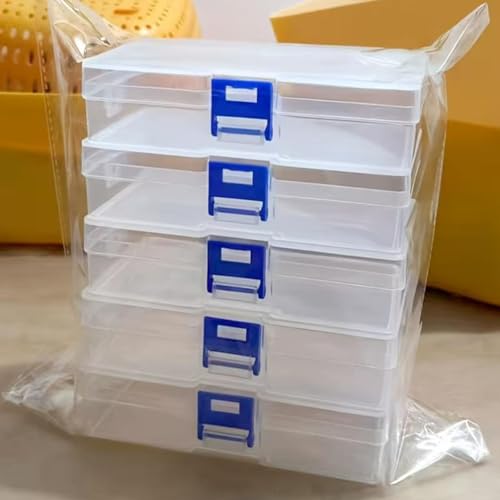 1PCS Plastic Boxes Clear Rectangular Organizer Case Hardware Tool Jewelry Container Packaging Beads Storage Box,18 * 11.8 * 5.5cm