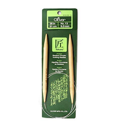 Clover 3016/36-13 Takumi Bamboo Circular 36-Inch Knitting Needles, Size 13 - size: 1 Count (Pack of 1)