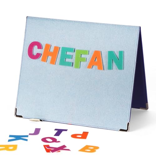 CHEFAN Foldable Felt Board for Toddlers 22 x 13, Freestanding Flannel Board for Kids, Preschool Classroom and Daycare Storytelling Display, Compatible with Felt Set, Blue - size: Blue Medium